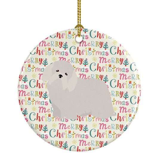 Coton de Tulear #2 Merry Christmas Ceramic Ornament Christmas Tree Hanging Decorations for Home Christmas Holiday, Party, Gift, 3 in, Multicolor