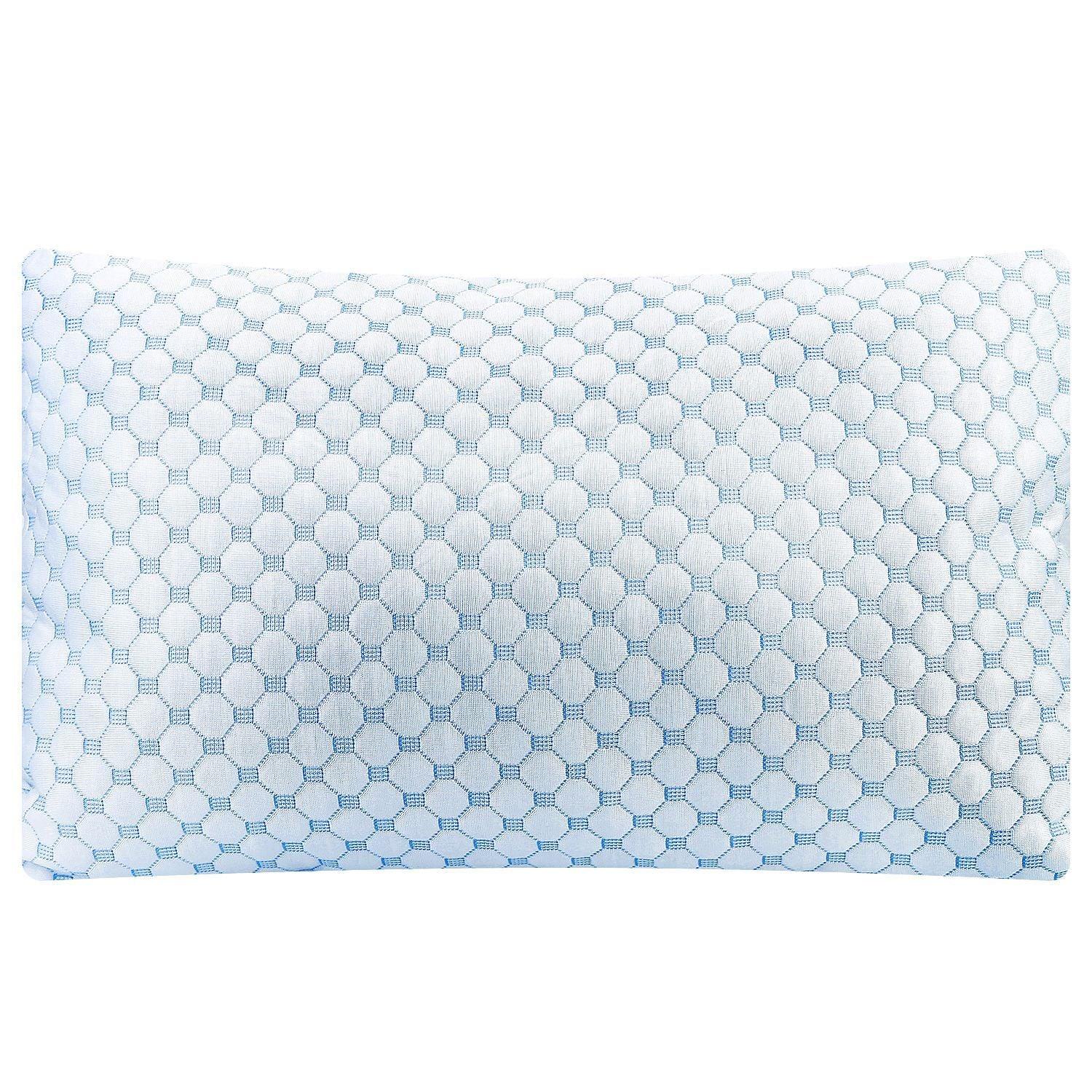 Cooling Memory Foam Pillow Ventilated Soft Bed Pillow w/ Cooling Gel Infused Memory Foam 2Pcs Queen Size - Clothes For Her Online Store