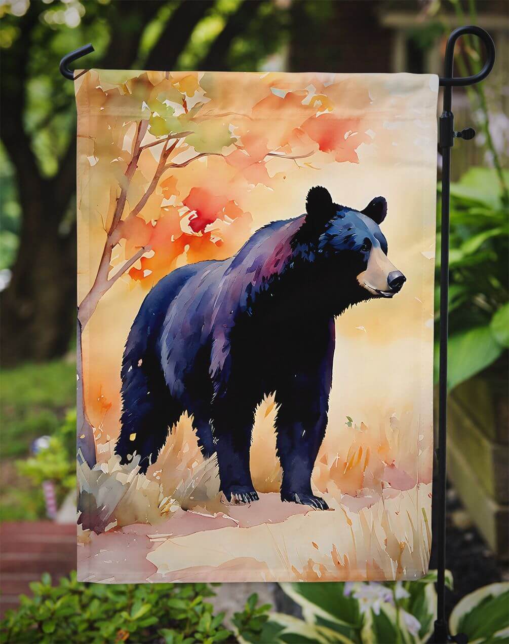 American Black Bear Garden Flag Mailbox Flag Decorative Yard Flag Banner Outside Patio Artwork Yard Flower Beds, Garden Size, Multicolor