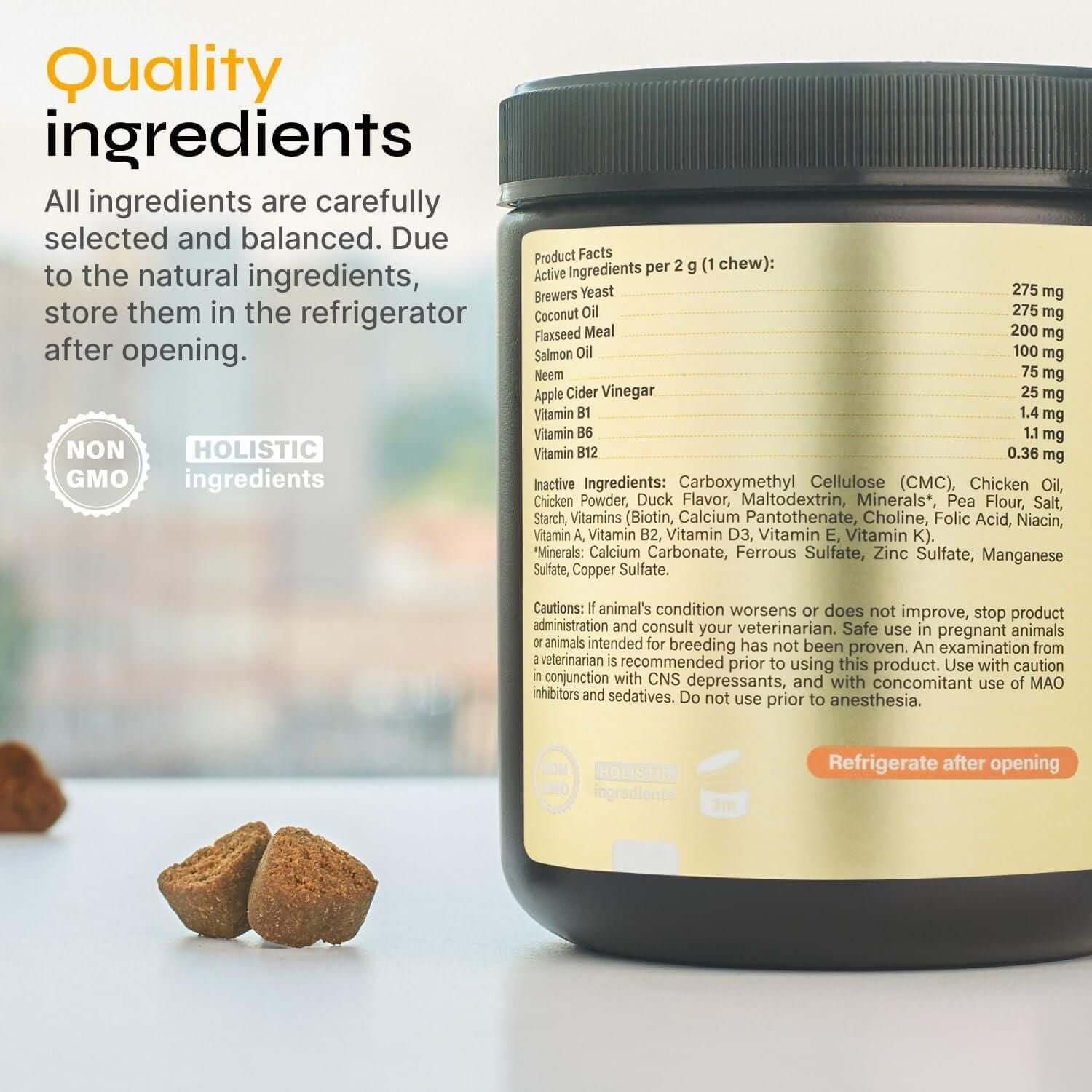 Flea and Tick Prevention for Dogs Flea Treatment Chews Immune Support Flea and Tick Chewables for Dogs Flea Tick Control Supplement All Breeds Ages Vet Formulated Soft Treats