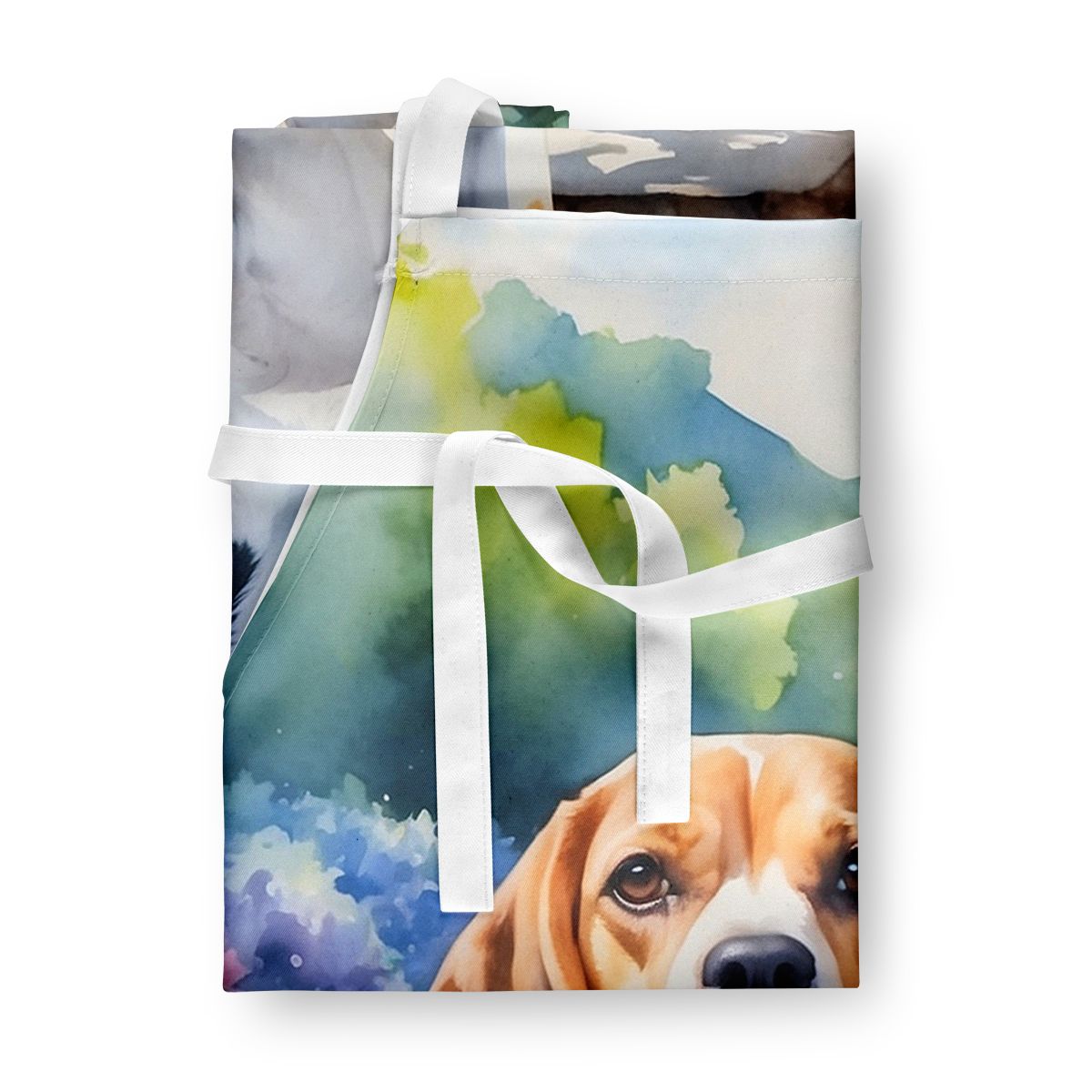 Beagle Spring Garden Apron Cooking Kitchen Server Baking Crafts Gardening for Adult Women Men, Unisex, Large, Multicolor