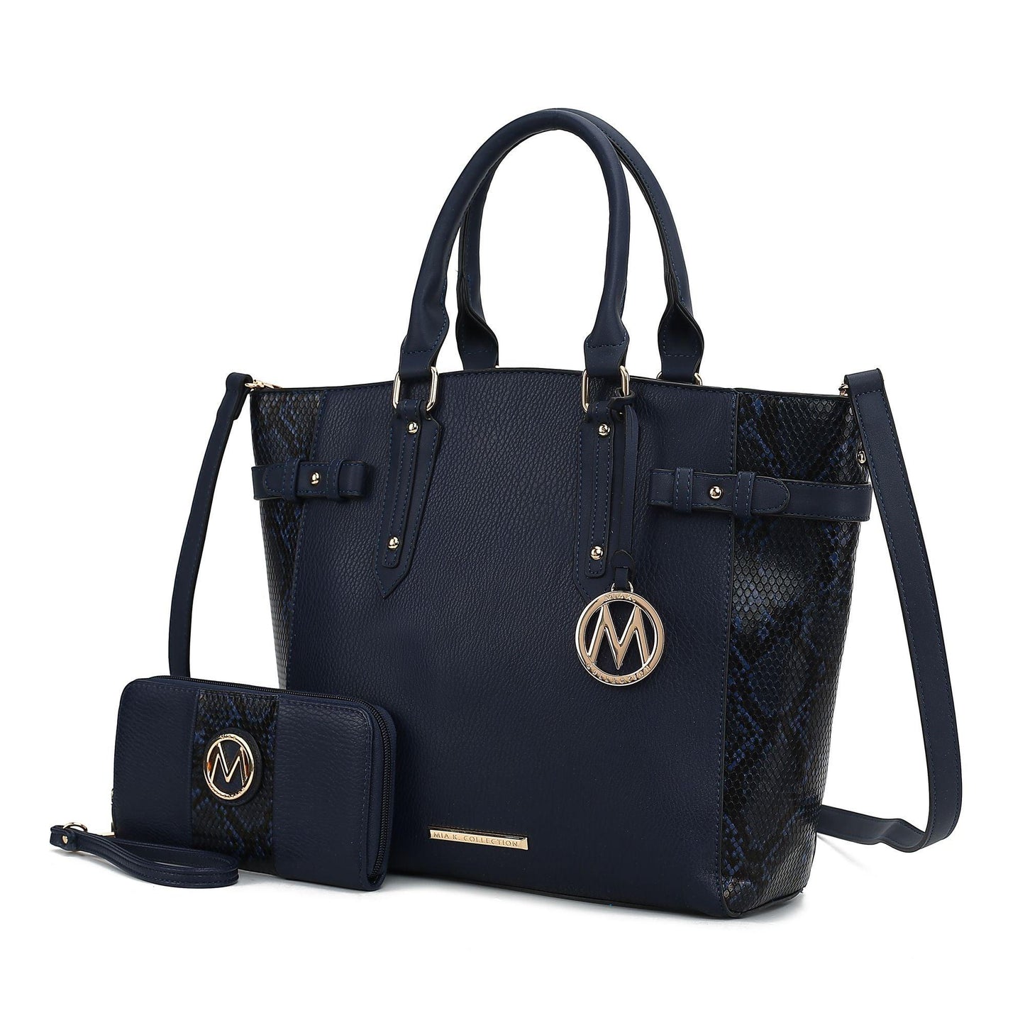 MKF Collection Joelle Faux Snake Embossed Women Tote bag with matching Wallet by Mia K