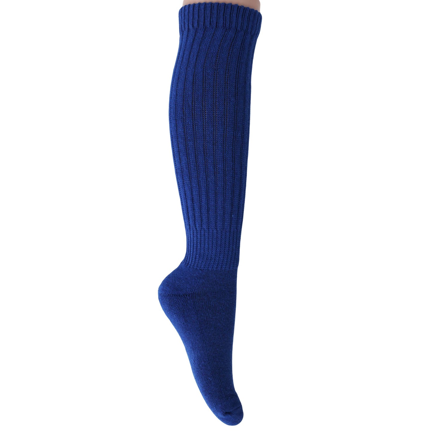 Women's Extra Long Slouch Scrunch Socks Knee High, Cotton Blend, Pack of 2, Fits Shoe Sizes 5-10, 80s Style, 28 Colors