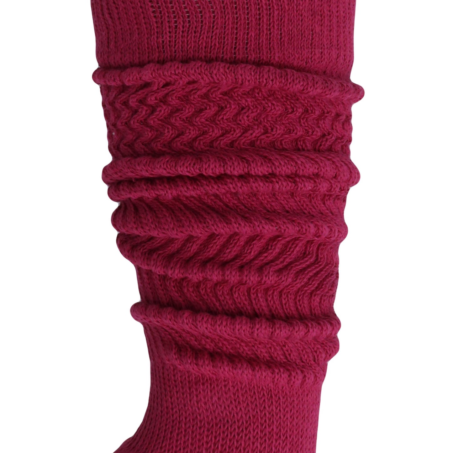 Women's Extra Long Slouch Scrunch Socks Knee High, Cotton Blend, Pack of 2, Fits Shoe Sizes 5-10, 80s Style, 28 Colors