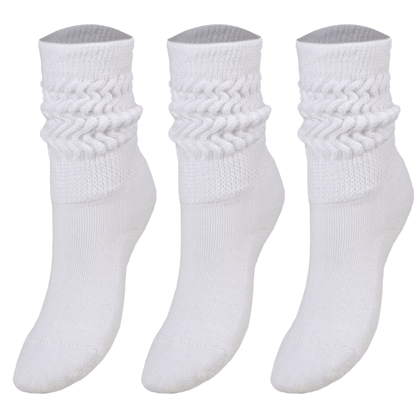 Kids Slouch Socks for Girls and Boys Knee High Cotton Scrunch Socks 3 to 15 Years Old 3 Pairs