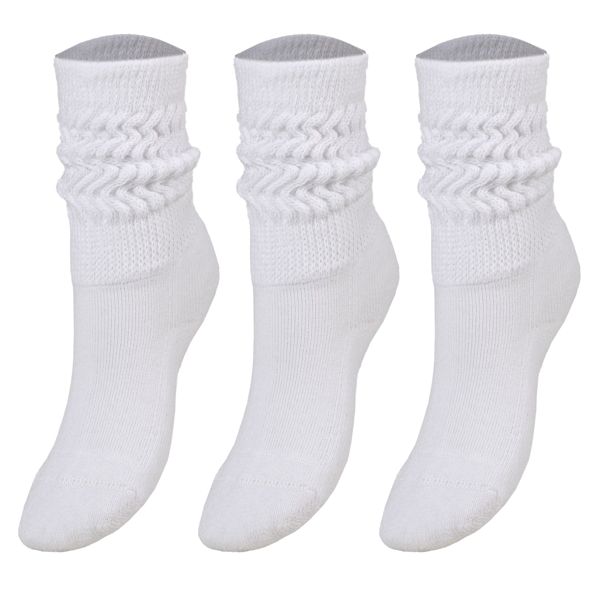 Kids Slouch Socks for Girls and Boys Knee High Cotton Scrunch Socks 3 to 15 Years Old 3 Pairs