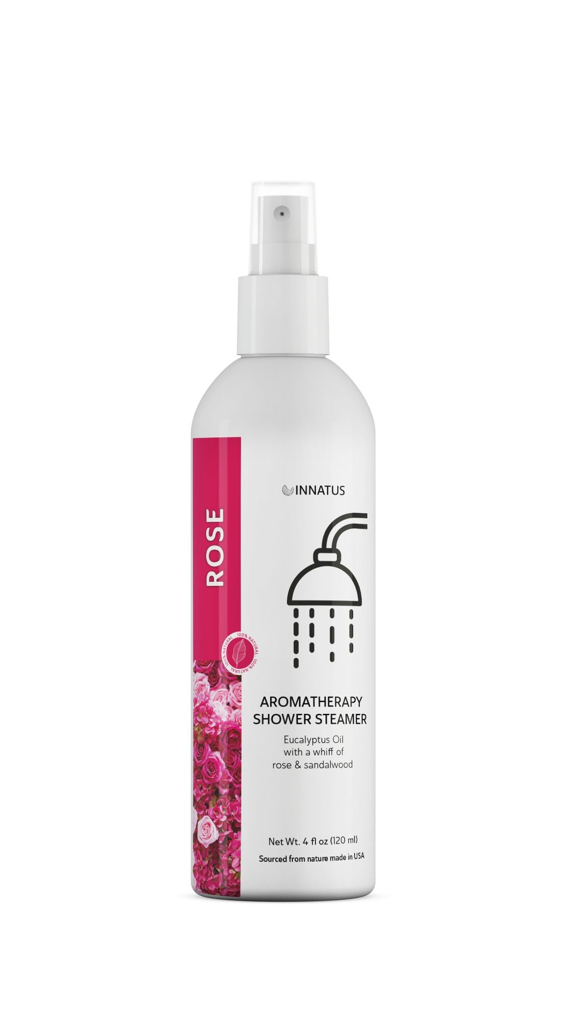 Calming Shower Spray with Eucalyptus & Rose – 4oz Aromatherapy Shower Steamer Mist for Relaxation & Stress Relief – Infused with Sandalwood for a Spa-Like Experience – Made in the USA "