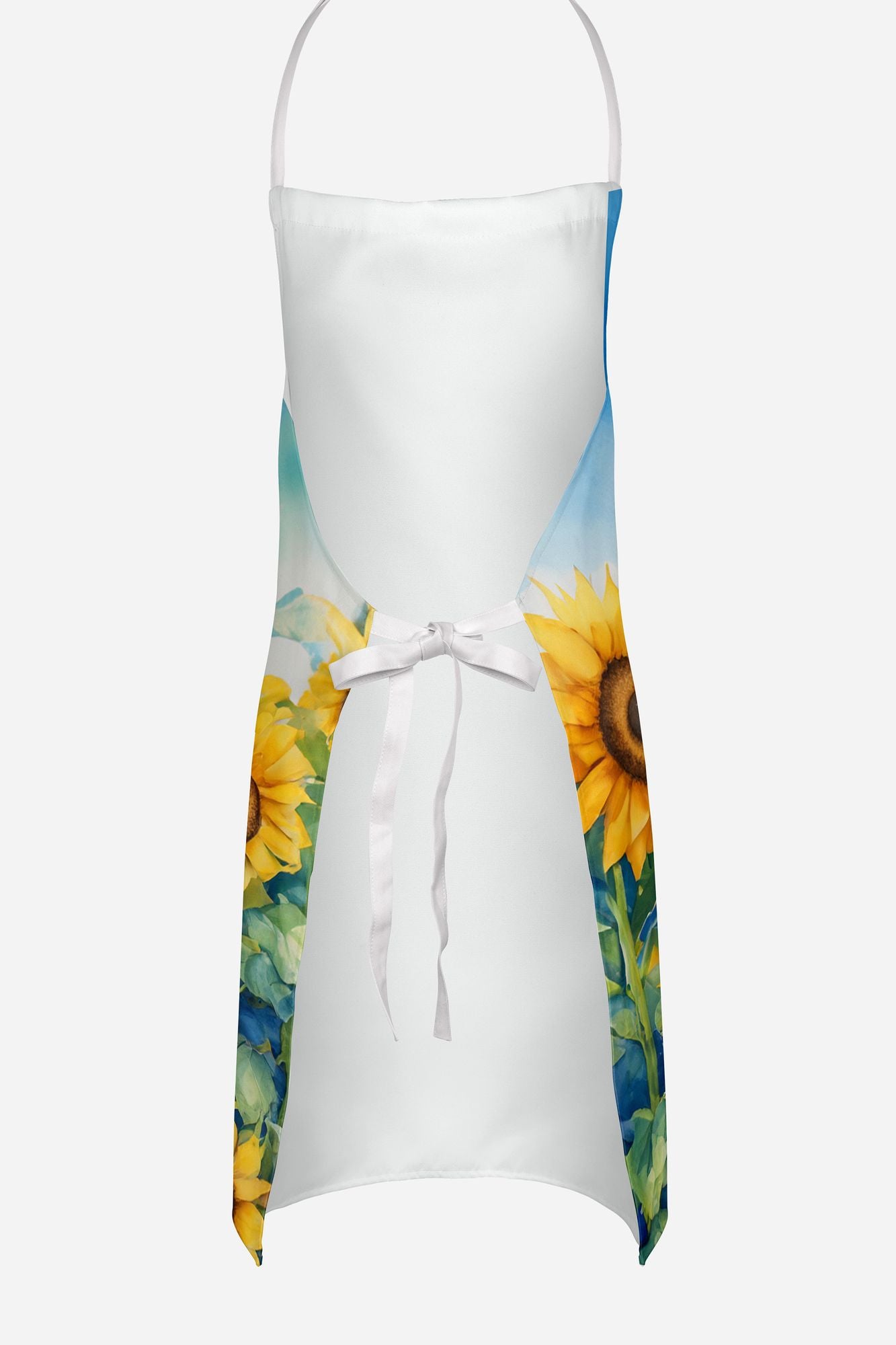 Cairn Terrier in Sunflowers Apron Cooking Kitchen Server Baking Crafts Gardening for Adult Women Men, Unisex, Large, Multicolor
