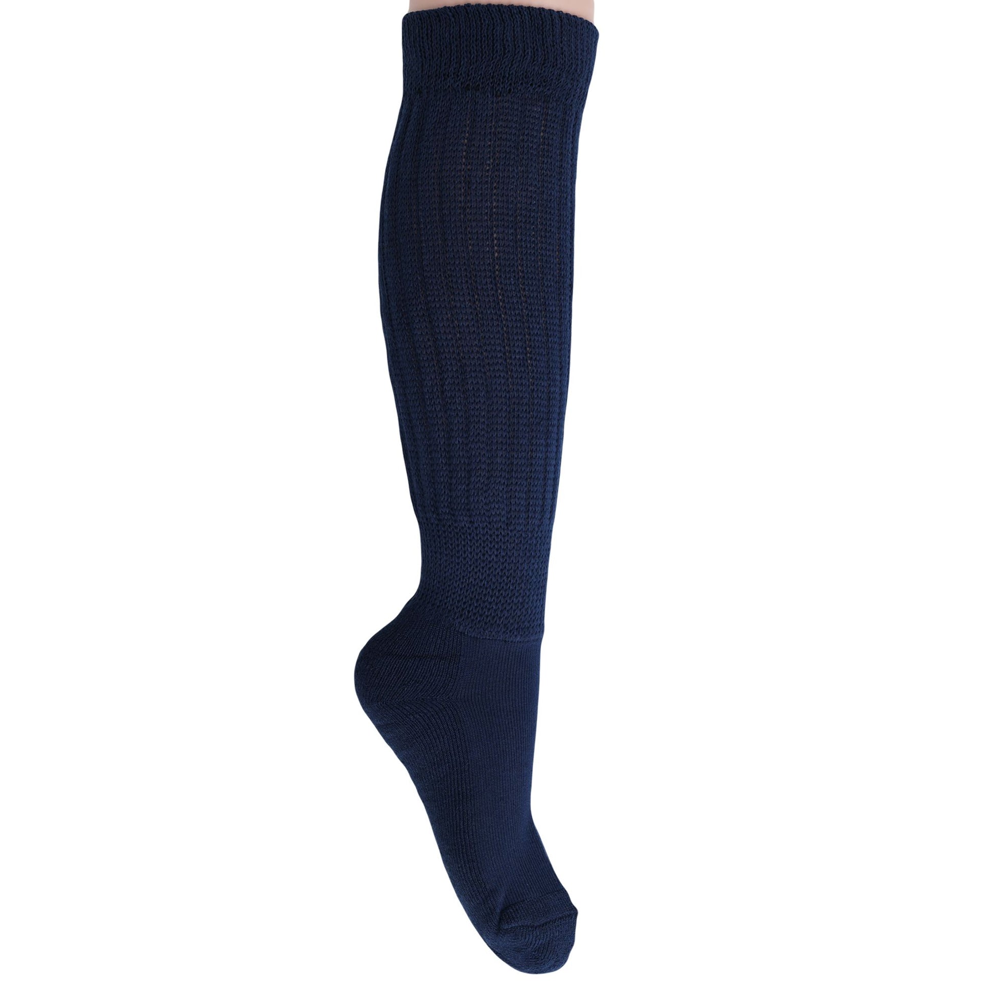 Women's Extra Long Slouch Scrunch Socks Knee High, Cotton Blend, Pack of 2, Fits Shoe Sizes 5-10, 80s Style, 28 Colors