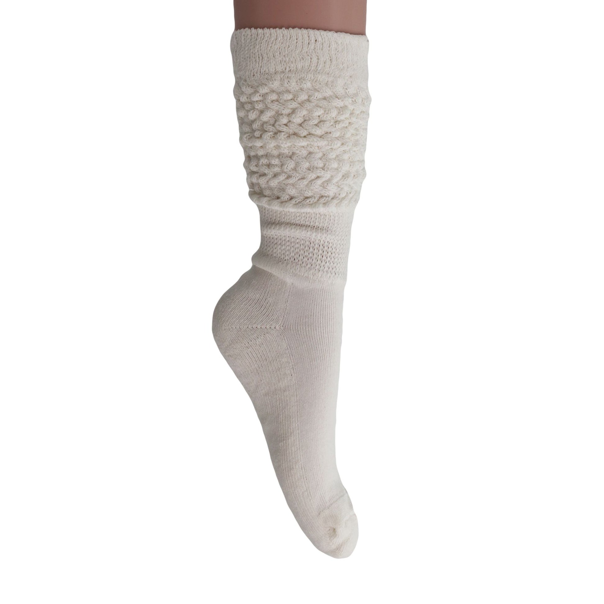 Slouch Socks for Women Extra Long Heavy Slouchy Scrunch Cotton Socks 1 Pair Shoe Size 5 to 10
