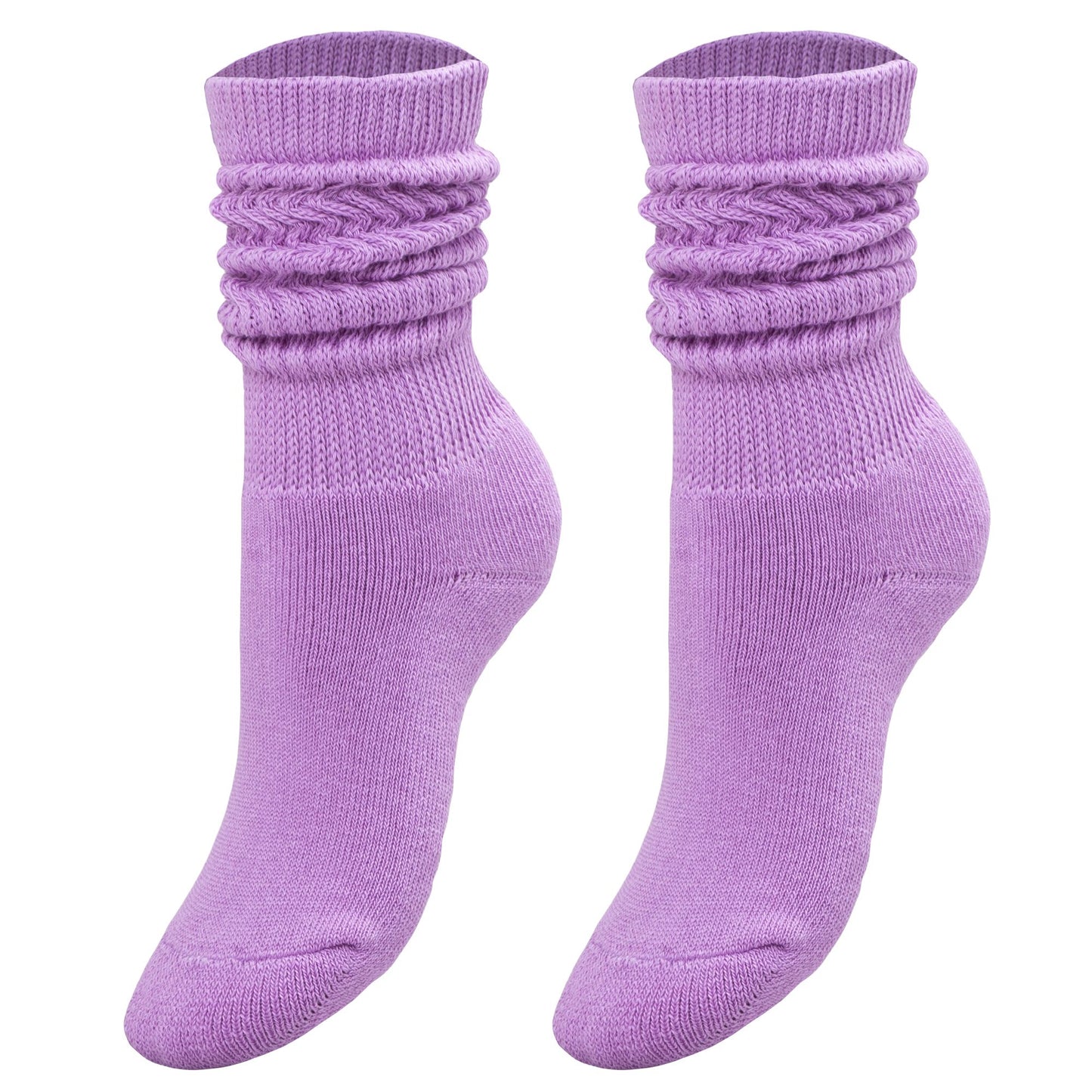 Lilac Kids Slouch Socks 1 Pair Knee High Long Cotton Scrunch Socks 3 to 15 Years Old