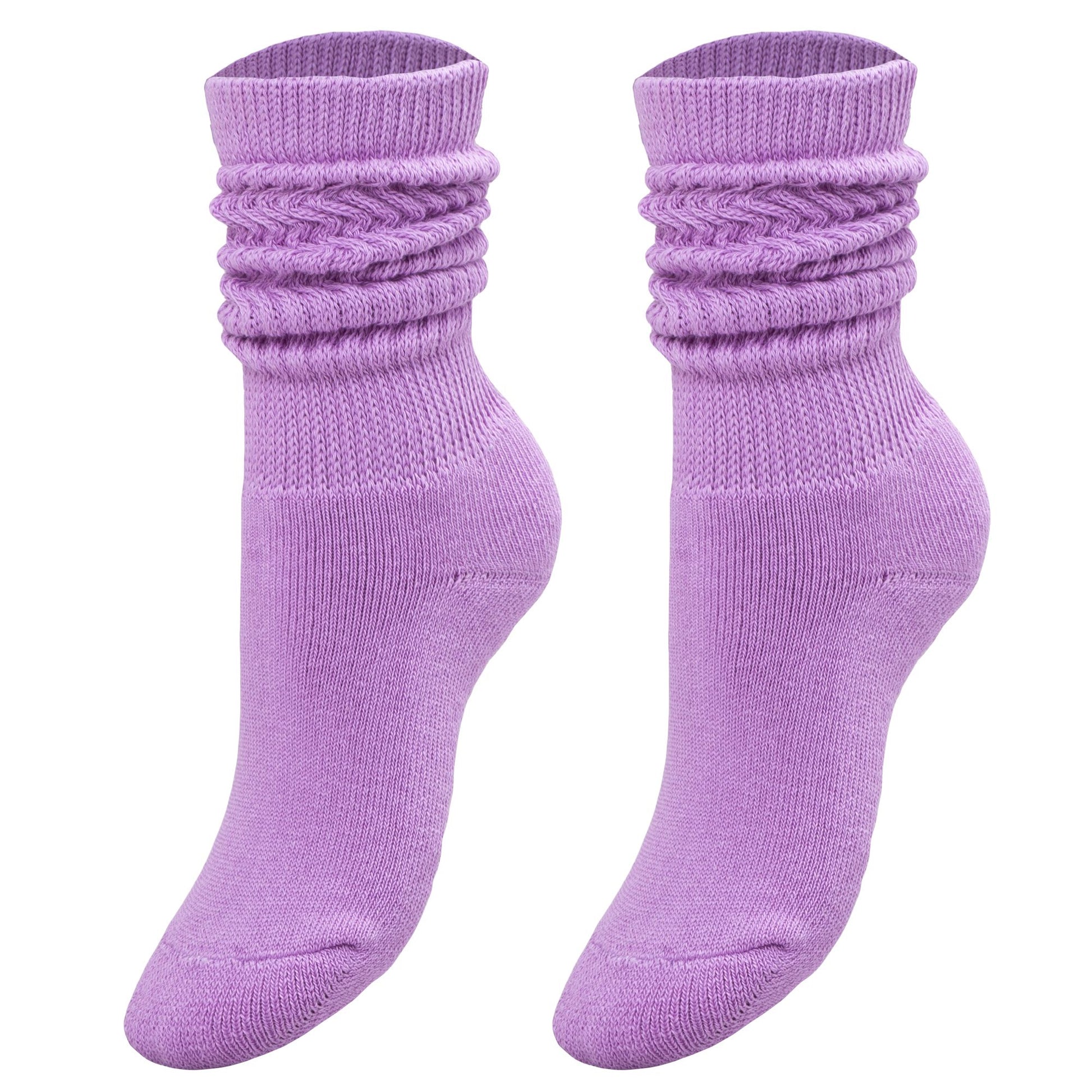 Lilac Kids Slouch Socks 1 Pair Knee High Long Cotton Scrunch Socks 3 to 15 Years Old