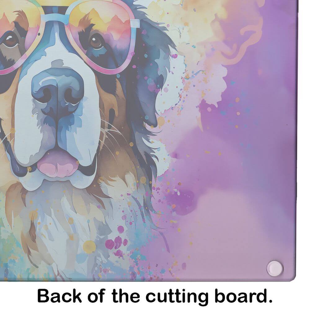 NEW Bernese Mountain Dog Hippie Dawg Glass Cutting Board Decorative Tempered Glass Kitchen Cutting and Serving Board Large Size Chopping Board