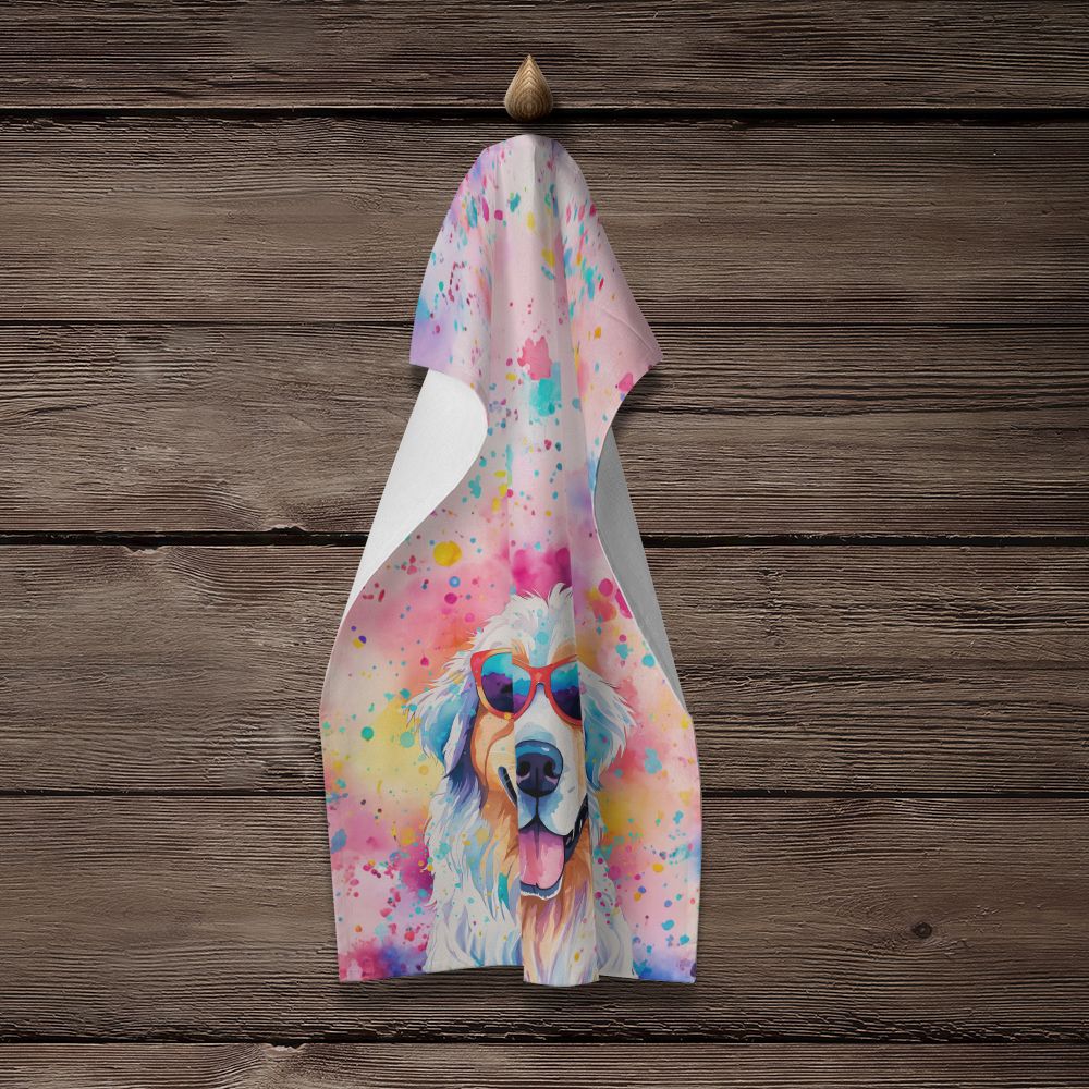 Great Pyrenees Hippie Dawg Kitchen Towel Dish Cloths Guest Hand Towel Decorative Bathroom Towel for Face,Tea, Dishcloth, Kitchen and Bath
