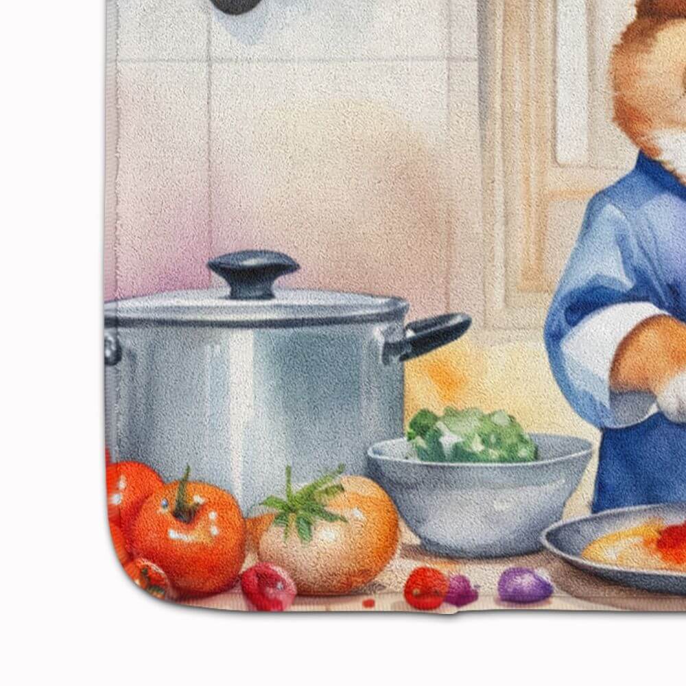 Corgi The Chef Memory Foam Kitchen Mat Machine Washable Anti-Fatigue Mat Cushion Comfort Bath Mat or Kitchen Rug