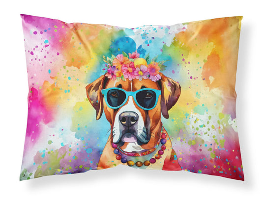 Boxer Hippie Dawg Standard Pillowcase Lightweight Super Soft Easy Care Decorative Artwork Pillowcase, Standard