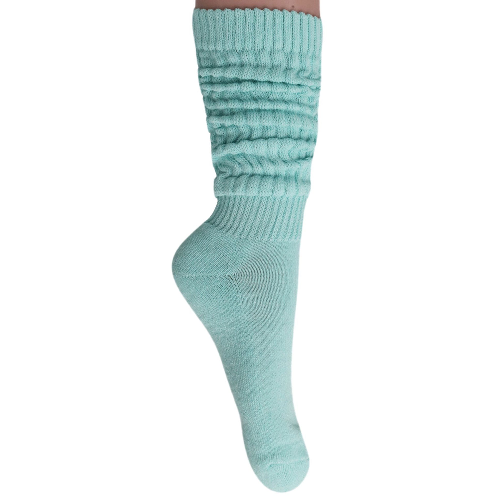 Slouch Socks for Women Extra Long Heavy Slouchy Scrunch Cotton Socks 1 Pair Shoe Size 5 to 10