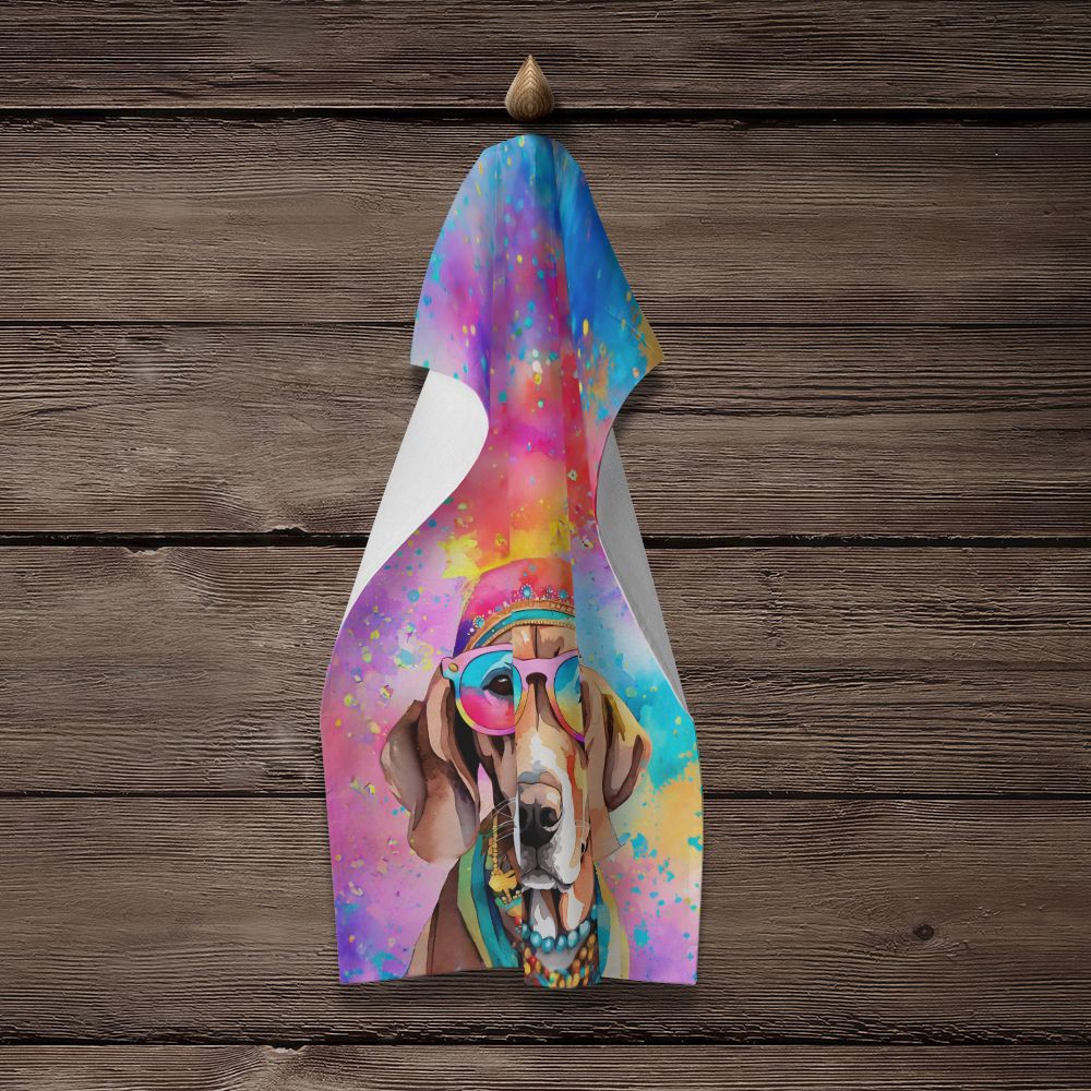 Weimaraner Hippie Dawg Kitchen Towel Dish Cloths Guest Hand Towel Decorative Bathroom Towel for Face,Tea, Dishcloth, Kitchen and Bath