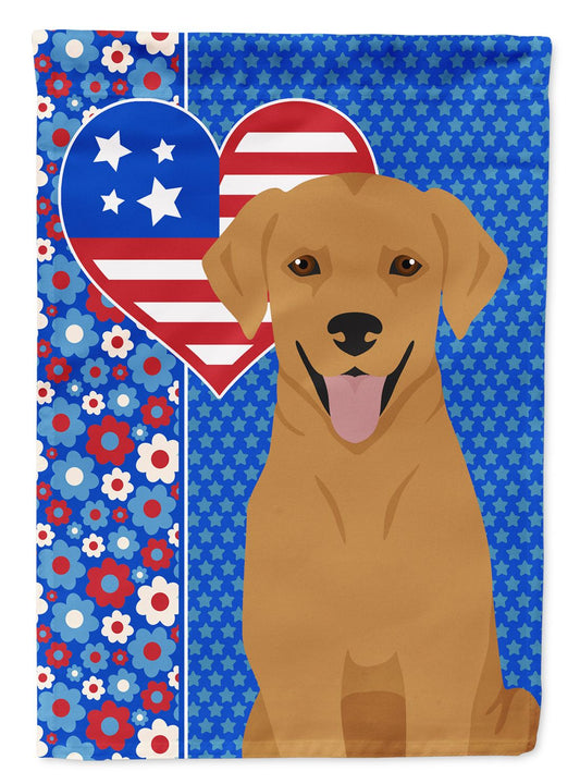 Red Fox Labrador Retriever USA American Garden Flag Mailbox Flag Decorative Yard Flag Banner Outside Patio Artwork Yard Flower Beds, Garden Size, Multicolor