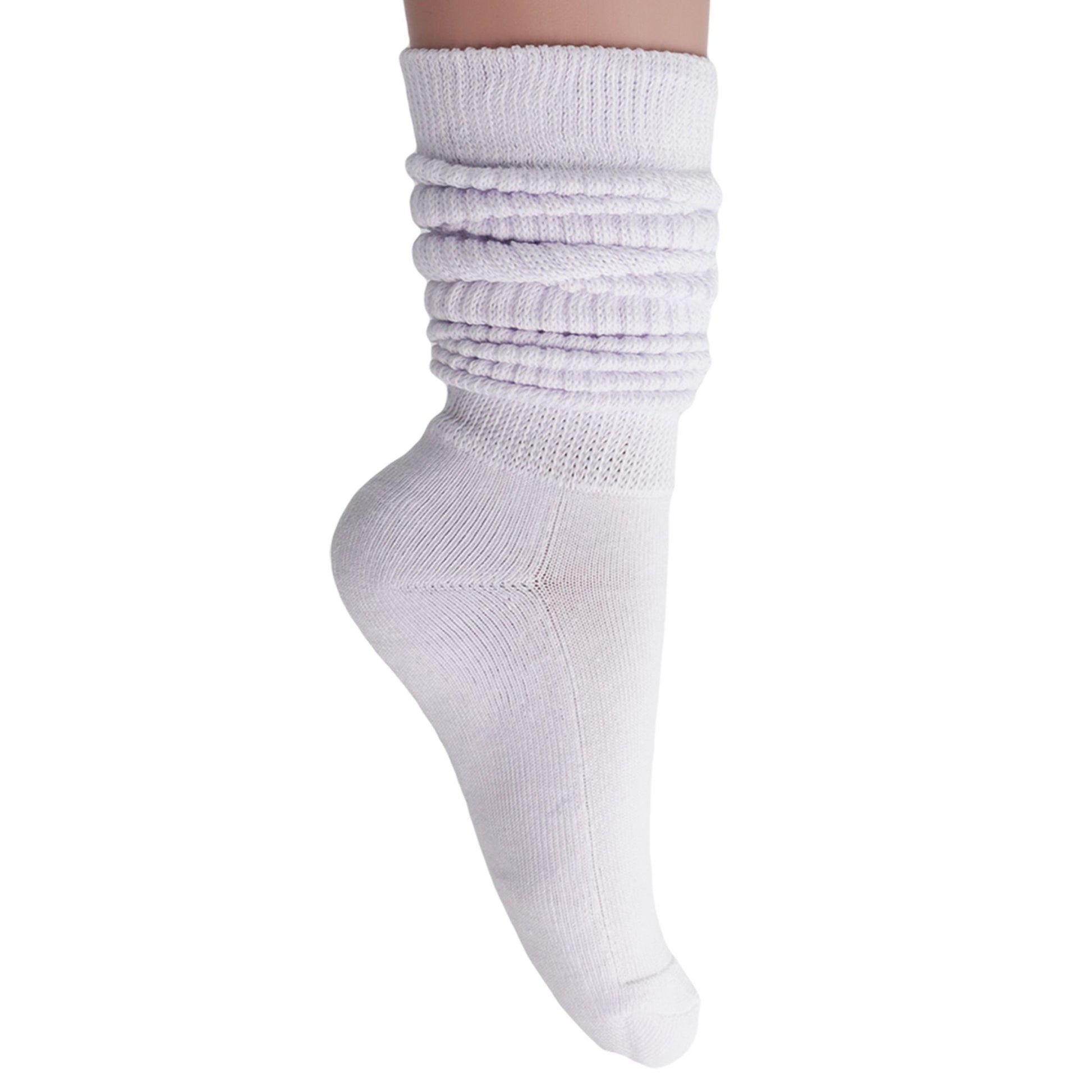 Women's Extra Long Slouch Scrunch Socks Knee High, Cotton Blend, Pack of 2, Fits Shoe Sizes 5-10, 80s Style, 28 Colors