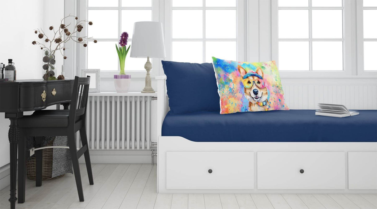Corgi Hippie Dawg Standard Pillowcase Lightweight Super Soft Easy Care Decorative Artwork Pillowcase, Standard