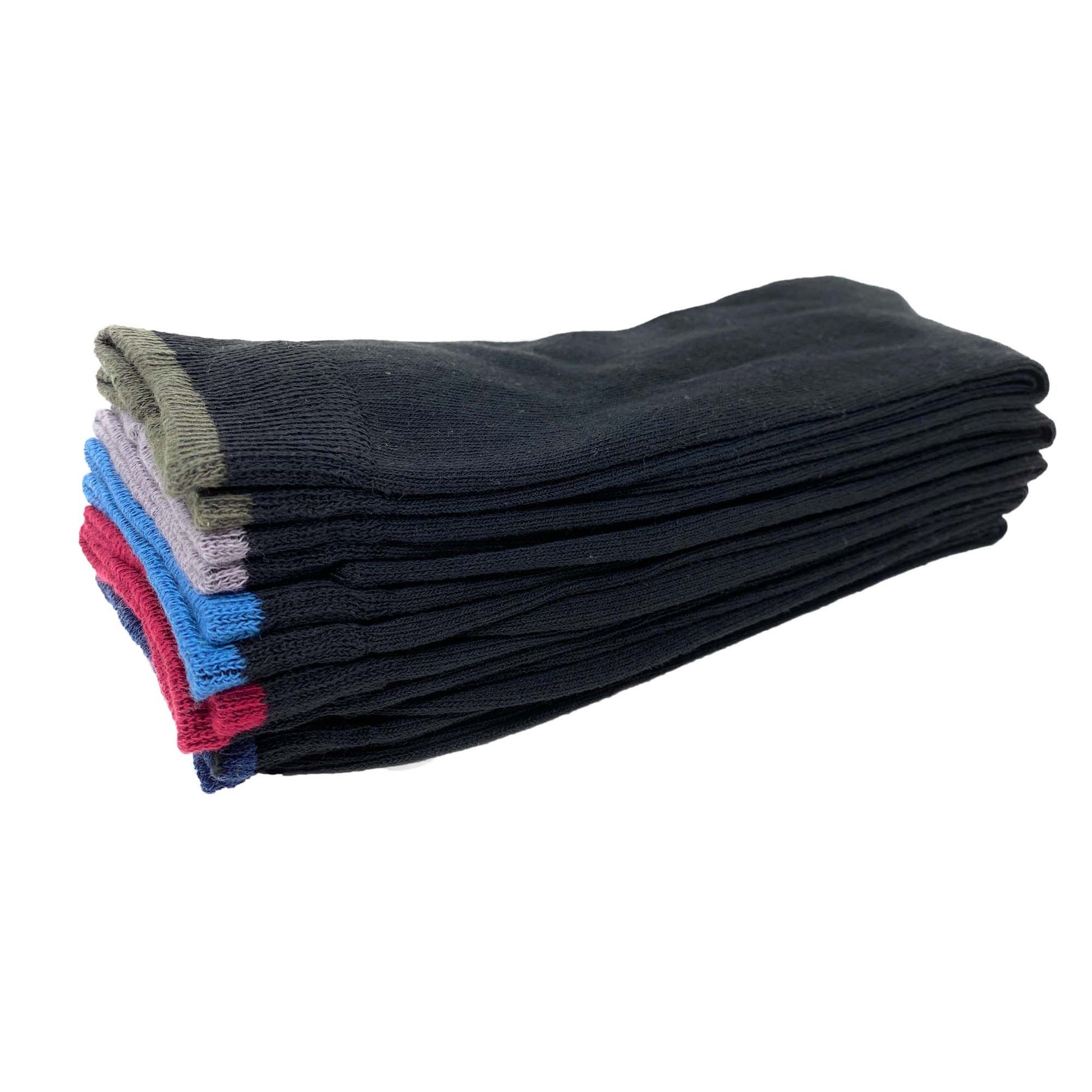 Men's Cotton Crew Dress Socks 5 Pairs Business Casual Moisture-Wicking