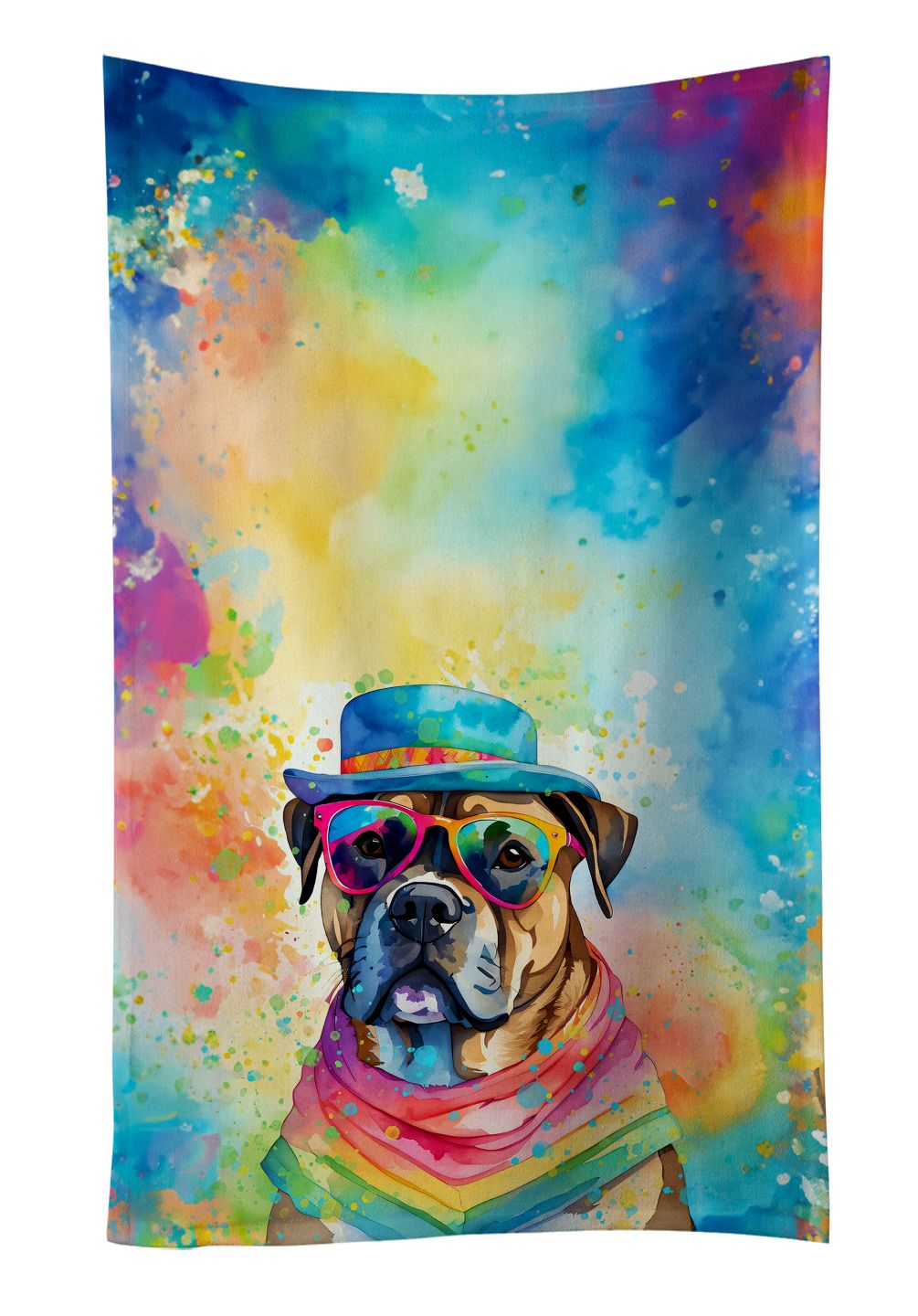 Cane Corso Hippie Dawg Kitchen Towel Dish Cloths Guest Hand Towel Decorative Bathroom Towel for Face,Tea, Dishcloth, Kitchen and Bath