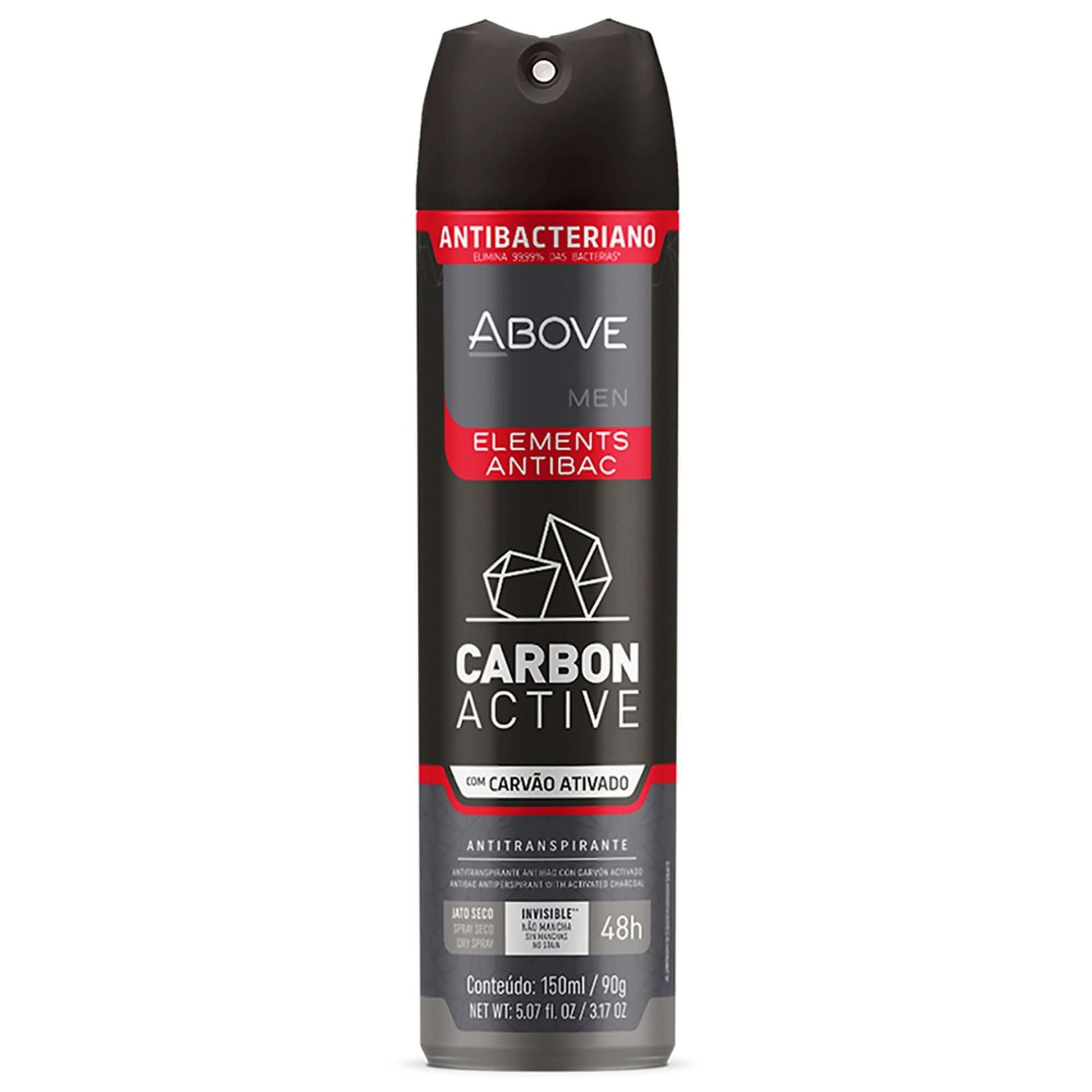 ABOVE Carbon Active - 48 Hours Elements Antiperspirant Deodorant Spray for Men - Mint, Mandarin, and Orange - Protects Against Sweat and Body Odor - Stain, Cruelty, and Alcohol Free - 3.17 oz