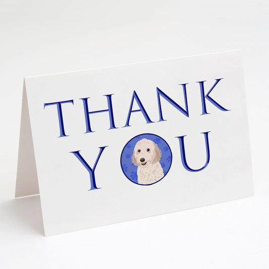 Doodle Cream #1 Thank You Greeting Cards Pack of 8 Blank Cards with Envelopes Whimsical A7 Size 5x7 Blank Note Cards