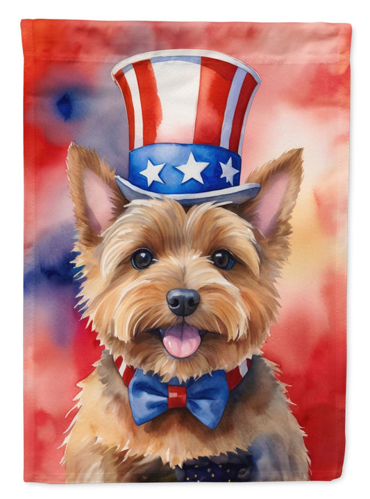 Norwich Terrier Patriotic American Garden Flag Mailbox Flag Decorative Yard Flag Banner Outside Patio Artwork Yard Flower Beds, Garden Size, Multicolor