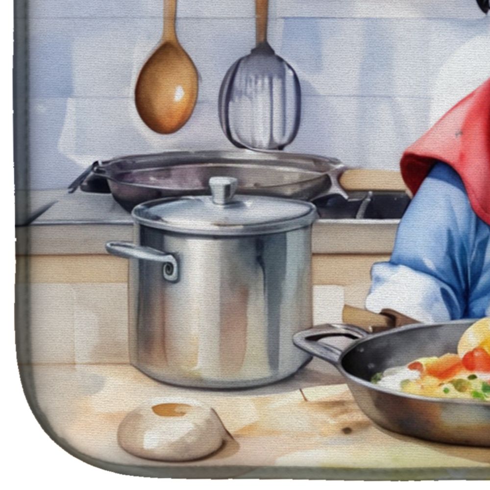 Pug The Chef Dish Drying Mat Absorbent Dish Drying Mat Pad for Kitchen Counter Dish Drainer Mat for Countertop, 14 x 21", Multicolor