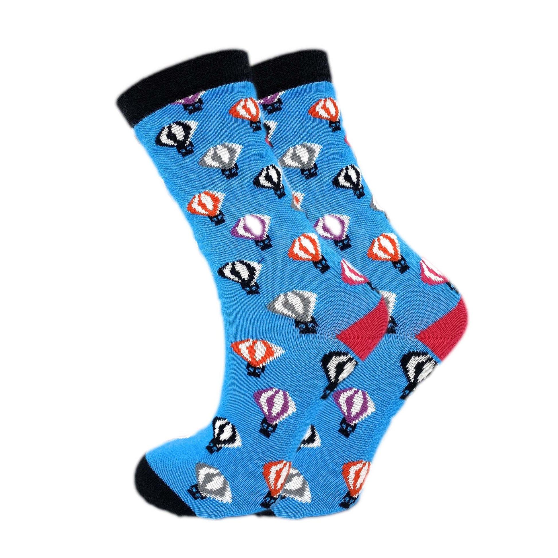 Colorful Funny Socks Novelty Crazy Cotton Crew Dress Socks 6 Pairs