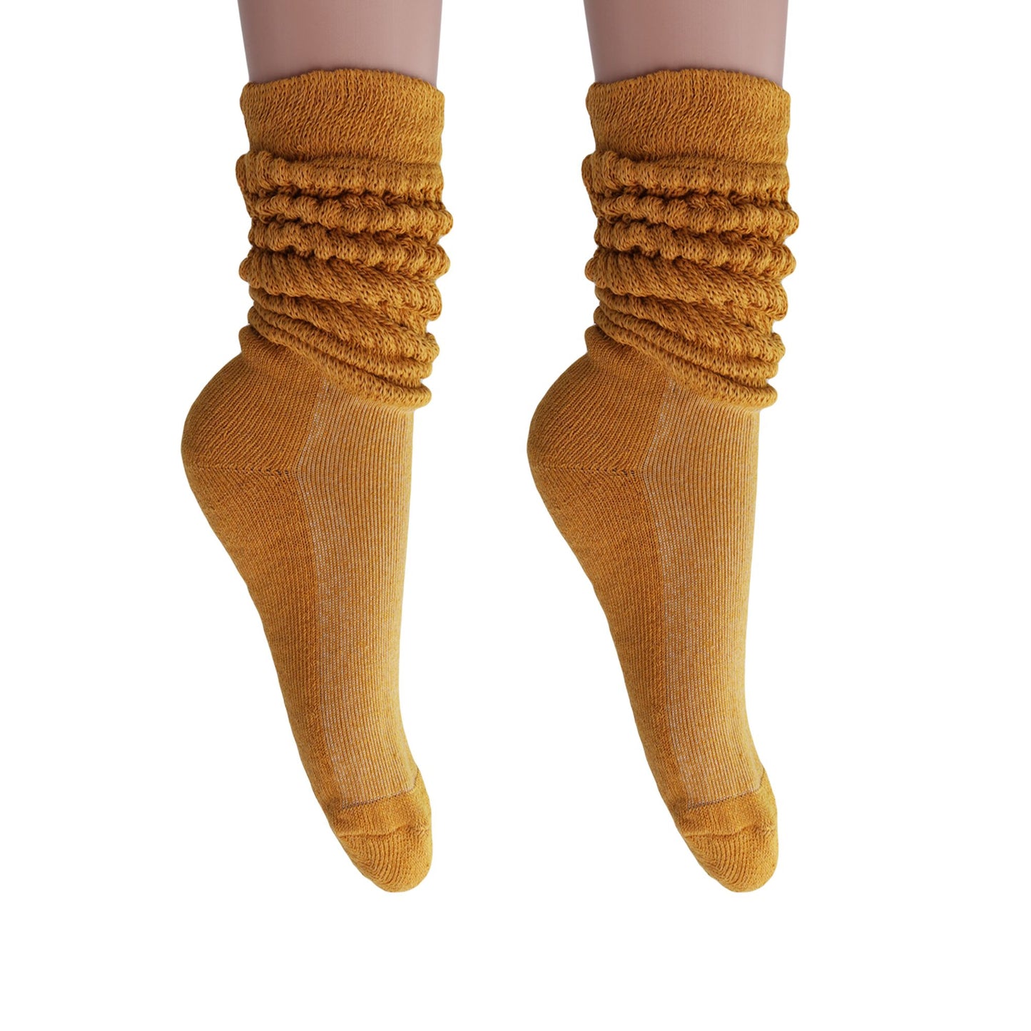 Women's Extra Long Slouch Scrunch Socks Knee High, Cotton Blend, Pack of 2, Fits Shoe Sizes 5-10, 80s Style, 28 Colors