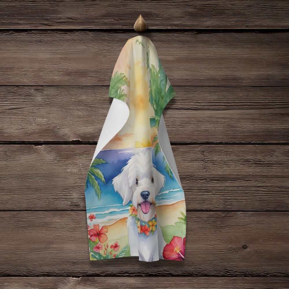 Coton de Tulear Luau Kitchen Towel Dish Cloths Guest Hand Towel Decorative Bathroom Towel for Face,Tea, Dishcloth, Kitchen and Bath