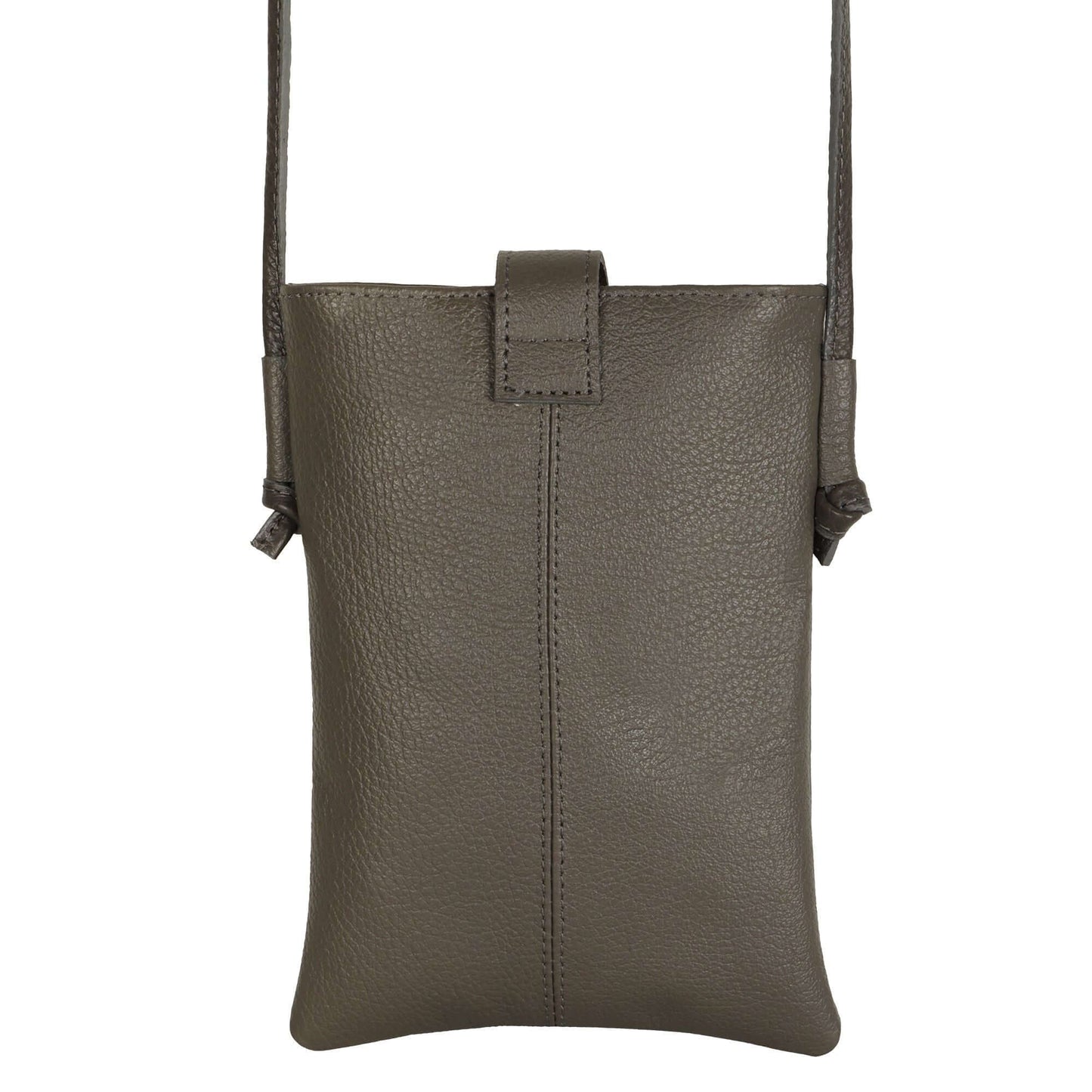 Jennie Small crossbody bag w/ slim strap closure & tassel - Ash Grey