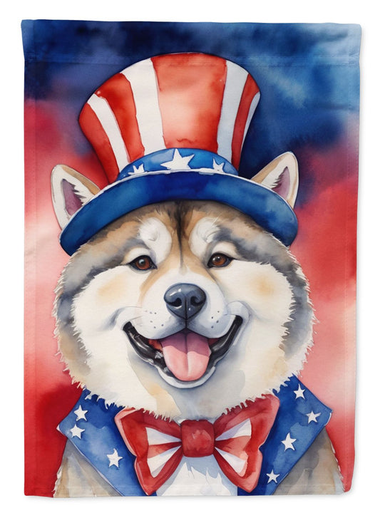 Akita Patriotic American Garden Flag Mailbox Flag Decorative Yard Flag Banner Outside Patio Artwork Yard Flower Beds, Garden Size, Multicolor