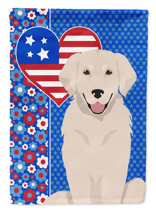 Cream Golden Retriever USA American Garden Flag Mailbox Flag Decorative Yard Flag Banner Outside Patio Artwork Yard Flower Beds, Garden Size, Multicolor