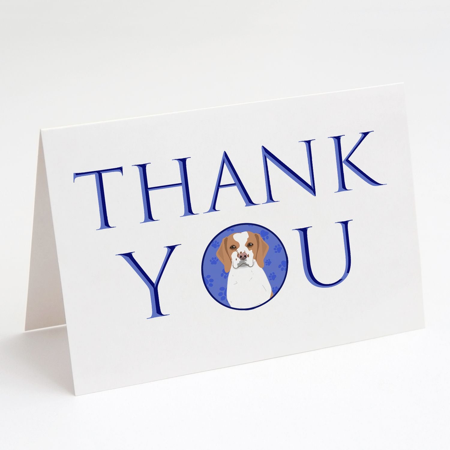 Beagle Red and White Red Ticked #1 Thank You Greeting Cards Pack of 8 Blank Cards with Envelopes Whimsical A7 Size 5x7 Blank Note Cards