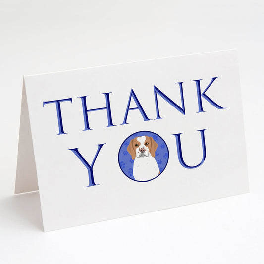 Beagle Red and White Red Ticked #1 Thank You Greeting Cards Pack of 8 Blank Cards with Envelopes Whimsical A7 Size 5x7 Blank Note Cards