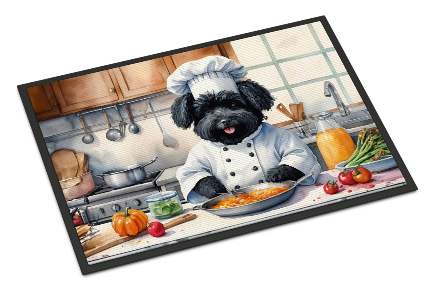 NEW Puli The Chef Doormat Front Door Mat Indoor Outdoor Rugs for Entryway, Non Slip Washable Low Pile, 18H X 27W