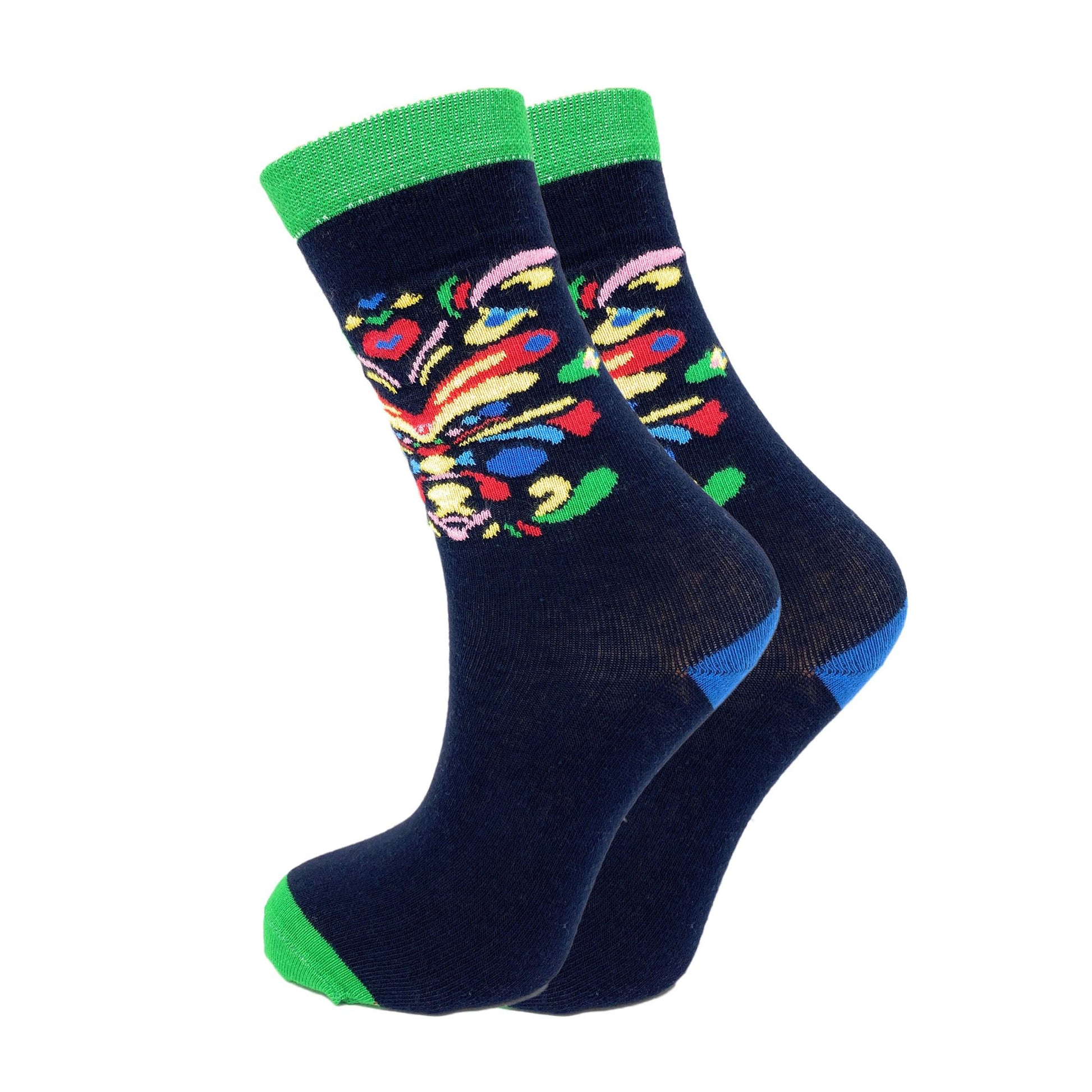 Colorful Funny Socks Novelty Crazy Cotton Crew Dress Socks 6 Pairs