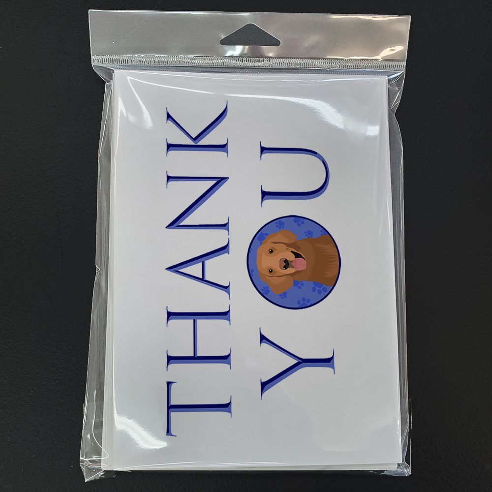 Golden Retriever Red #1 Thank You Greeting Cards Pack of 8 Blank Cards with Envelopes Whimsical A7 Size 5x7 Blank Note Cards