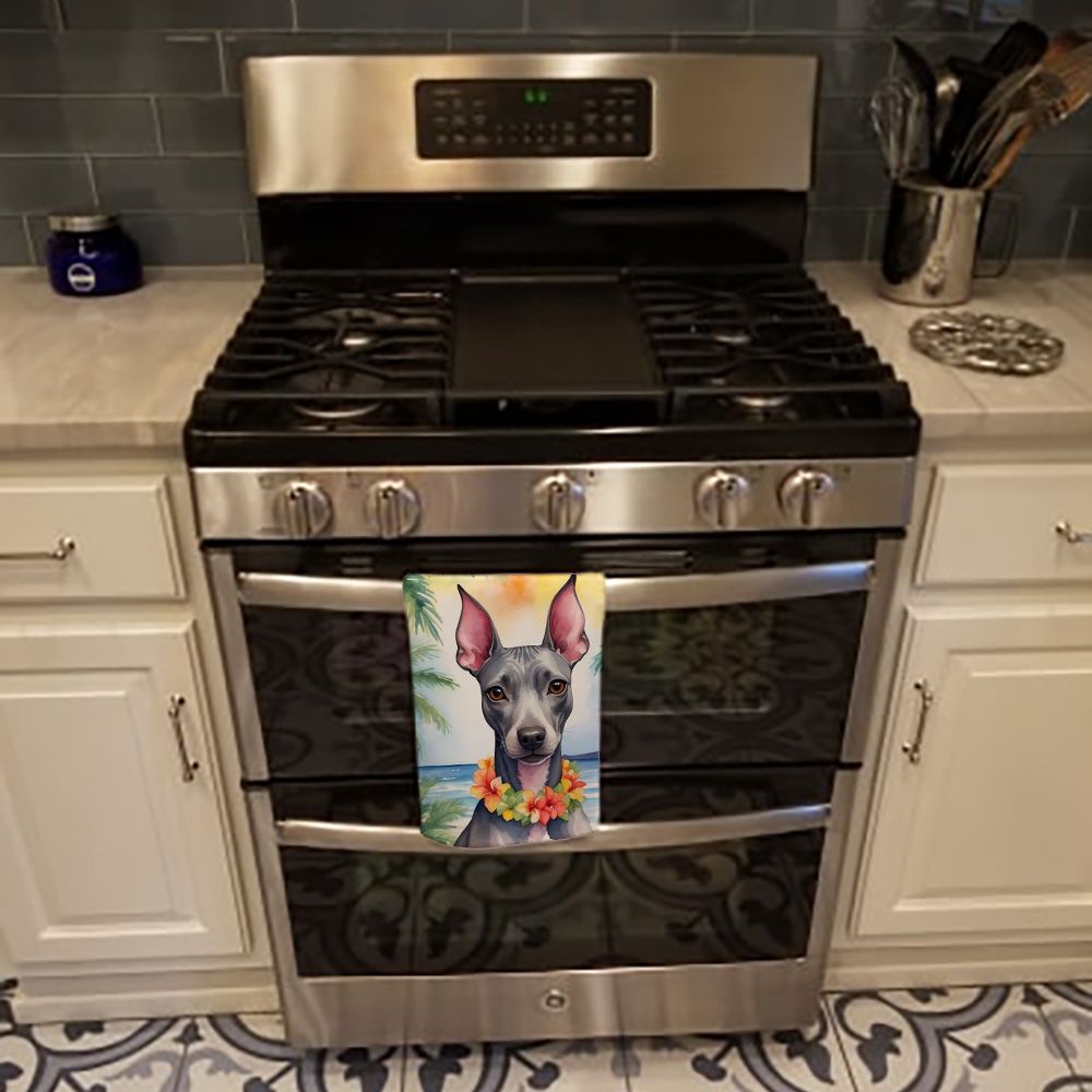 American Hairless Terrier Luau Kitchen Towel Dish Cloths Guest Hand Towel Decorative Bathroom Towel for Face,Tea, Dishcloth, Kitchen and Bath