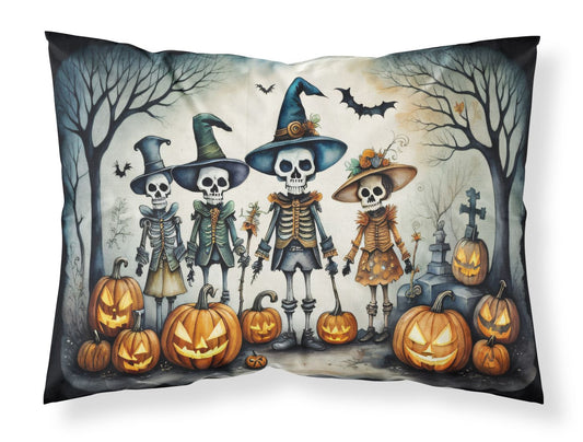 Calacas Skeletons Spooky Halloween Standard Pillowcase Lightweight Super Soft Easy Care Decorative Artwork Pillowcase, Standard