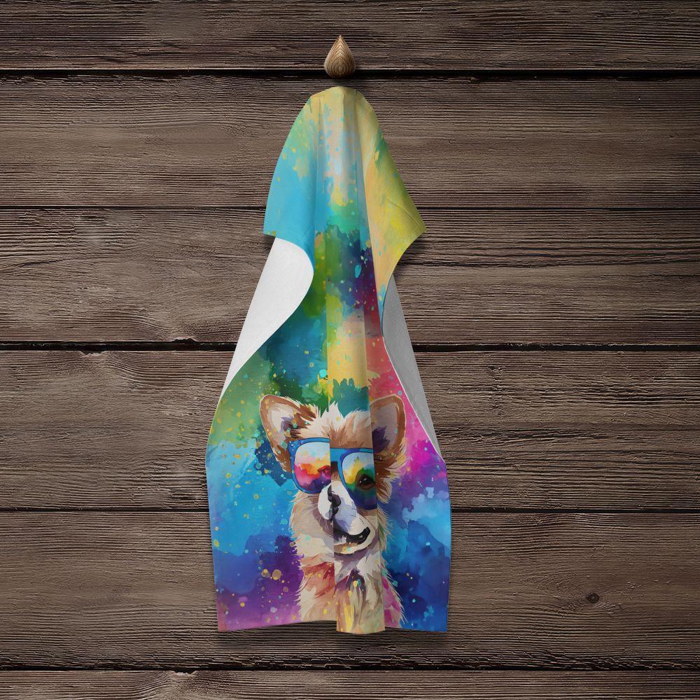 Pomeranian Hippie Dawg Kitchen Towel Dish Cloths Guest Hand Towel Decorative Bathroom Towel for Face,Tea, Dishcloth, Kitchen and Bath