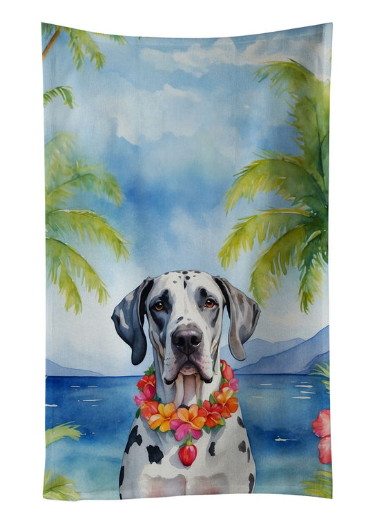 Great Dane Luau Kitchen Towel Dish Cloths Guest Hand Towel Decorative Bathroom Towel for Face,Tea, Dishcloth, Kitchen and Bath