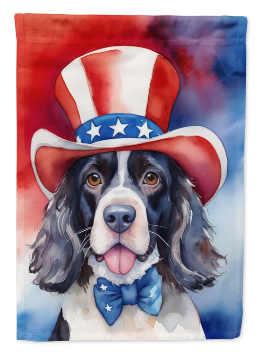 English Springer Spaniel Patriotic American Garden Flag Mailbox Flag Decorative Yard Flag Banner Outside Patio Artwork Yard Flower Beds, Garden Size, Multicolor