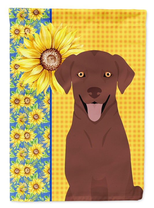 Summer Sunflowers Chocolate Labrador Retriever Garden Flag Mailbox Flag Decorative Yard Flag Banner Outside Patio Artwork Yard Flower Beds, Garden Size, Multicolor