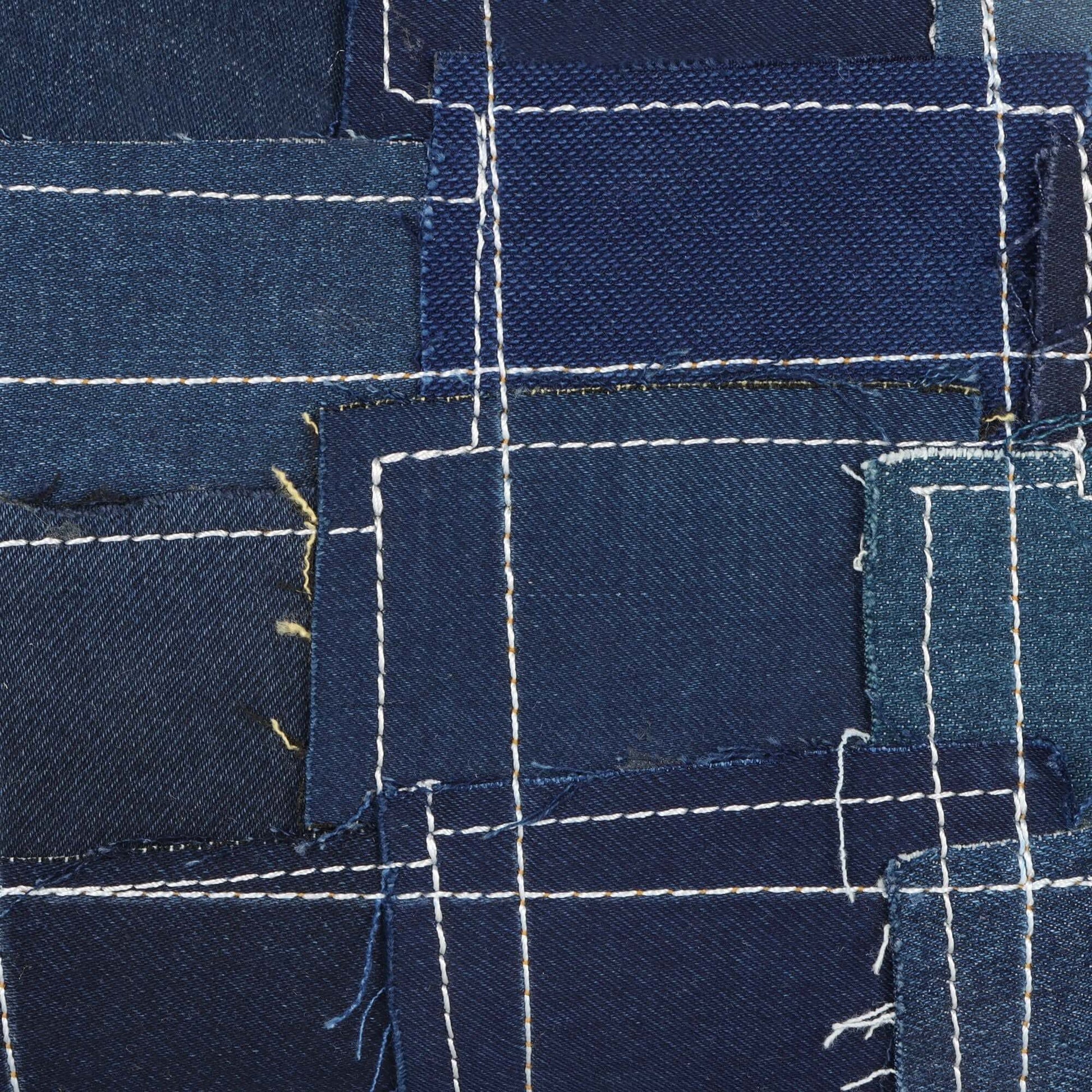 Max Patchwork Denim Wristlet