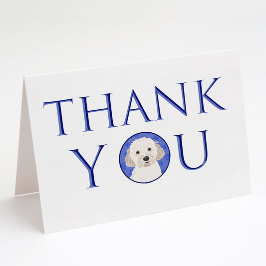 Doodle Cream #4 Thank You Greeting Cards Pack of 8 Blank Cards with Envelopes Whimsical A7 Size 5x7 Blank Note Cards